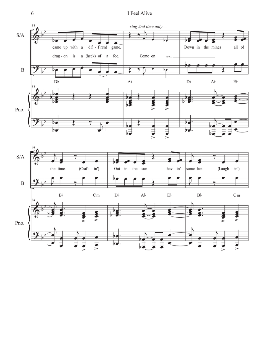 I Feel Alive I Feel Alive 3-Part scores gallery preview page 6