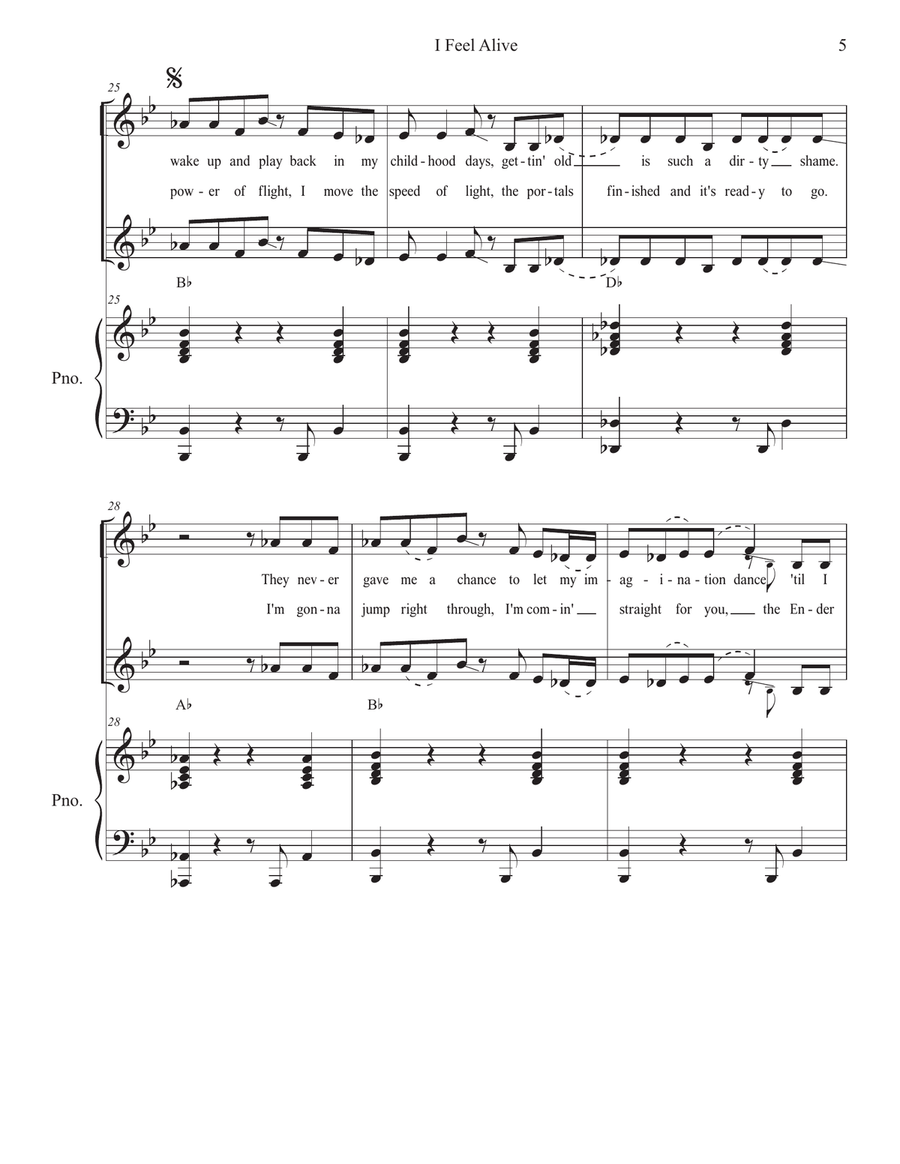 I Feel Alive I Feel Alive 2-Part scores gallery preview page 5