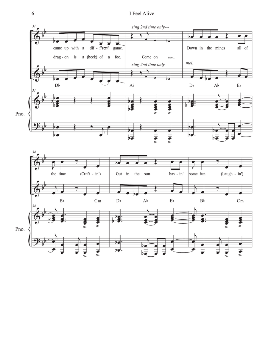 I Feel Alive I Feel Alive 2-Part scores gallery preview page 6