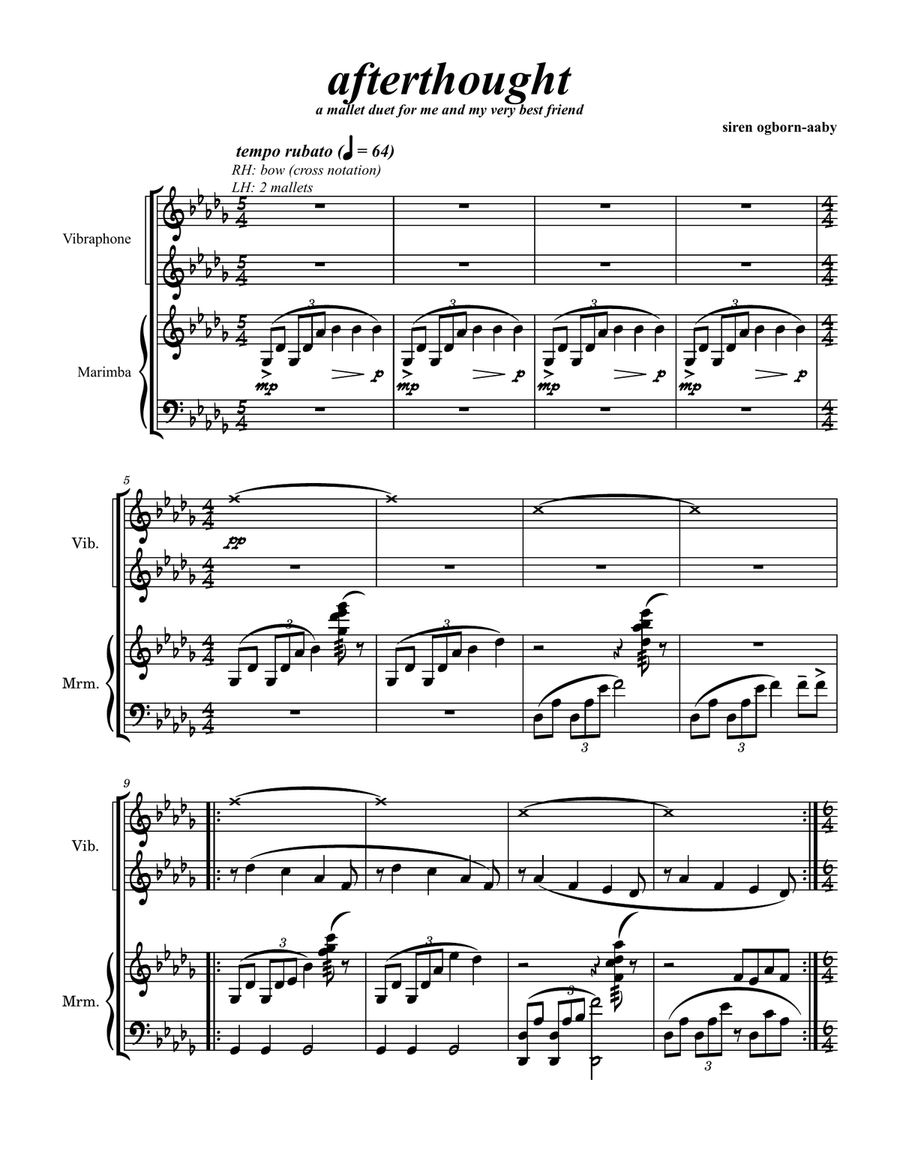 afterthought Chamber Music scores gallery preview page 1