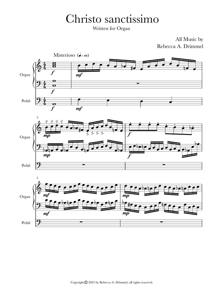 Christo sanctissimo Christo sanctissimo Organ Solo scores gallery preview page 1