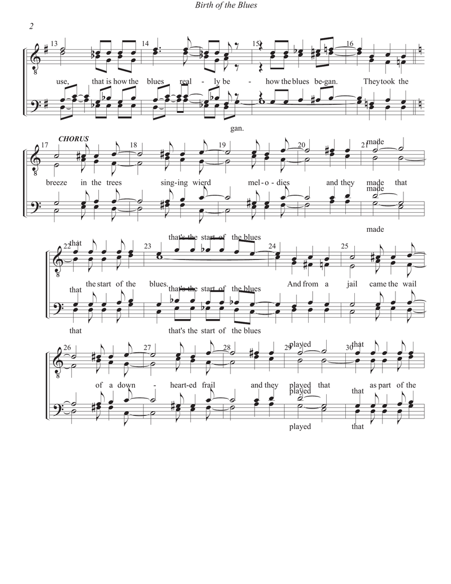 Birth Of The Blues Birth Of The Blues TTBB scores gallery preview page 2