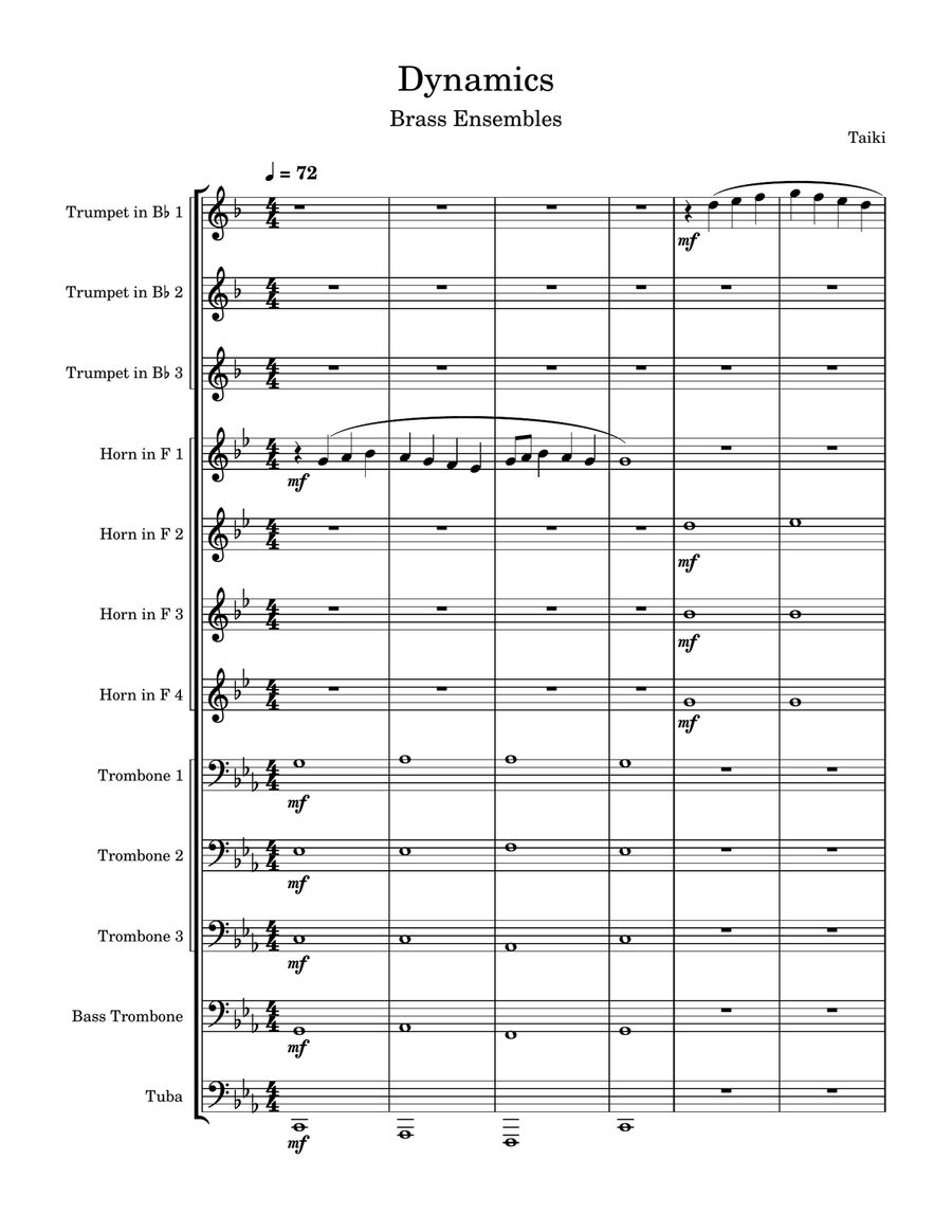 Dynamics Dynamics Brass Ensemble scores gallery preview page 1