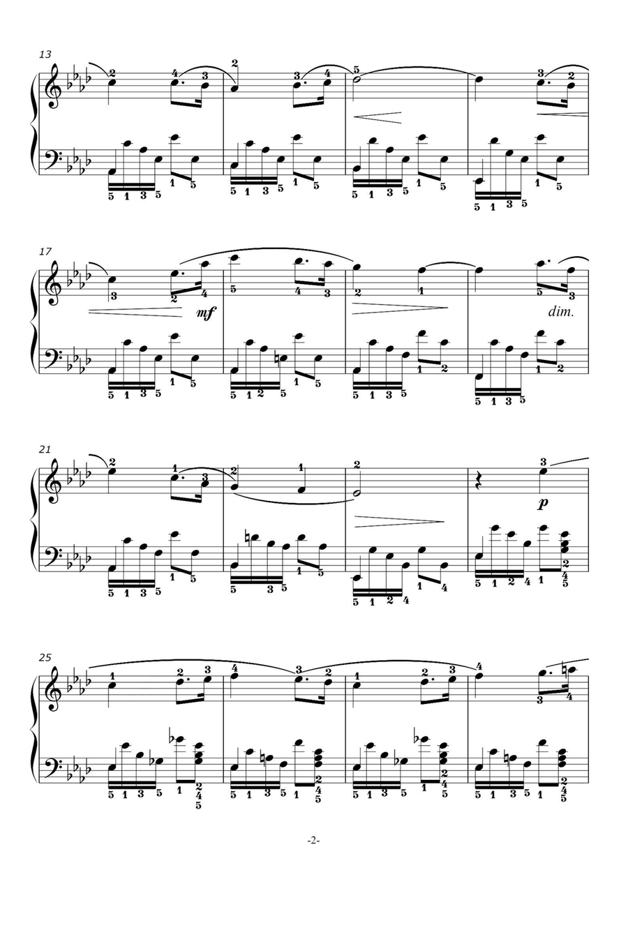Romances sans paroles Op.17 No.3 - Gabriel Fauré Piano Solo scores gallery preview page 2