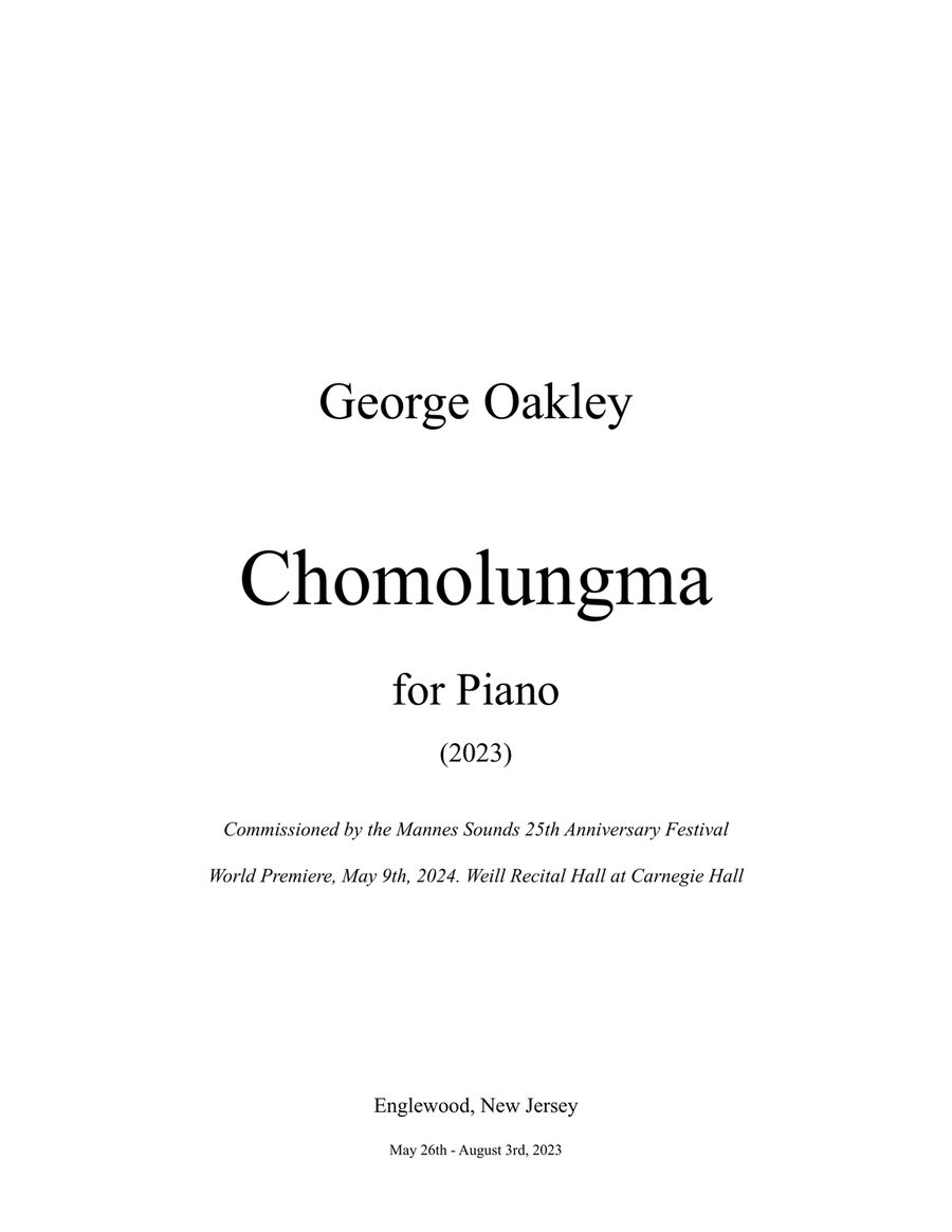 Chomolungma Chomolungma Piano Solo scores gallery preview page 3