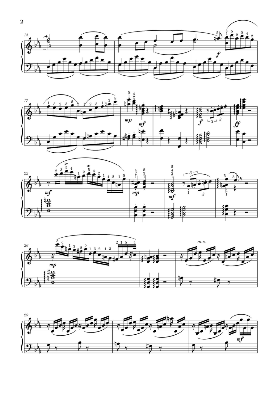 Nocturne in E-flat Major - Mikhail Glinka Piano Solo scores gallery preview page 2