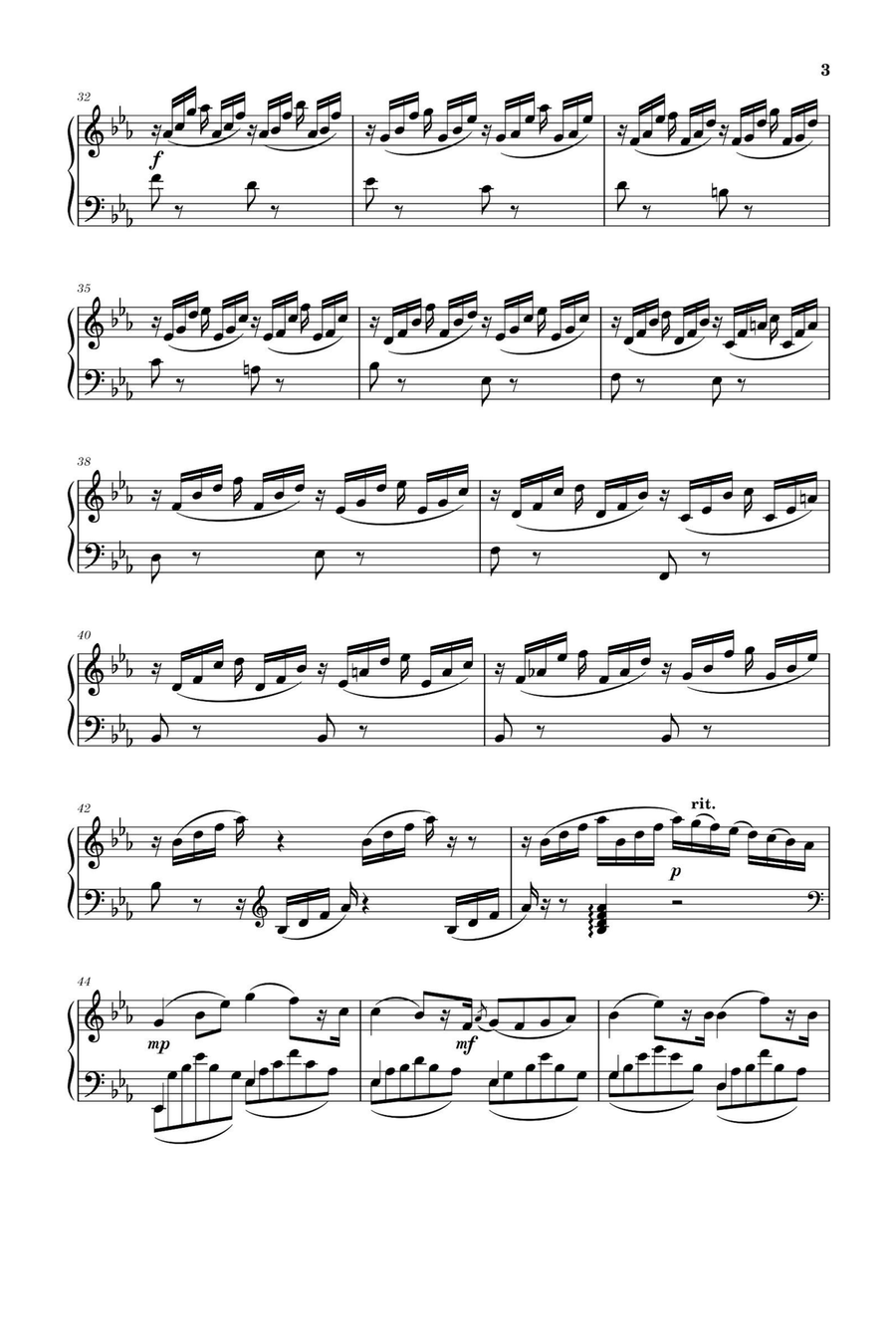 Nocturne in E-flat Major - Mikhail Glinka Piano Solo scores gallery preview page 3