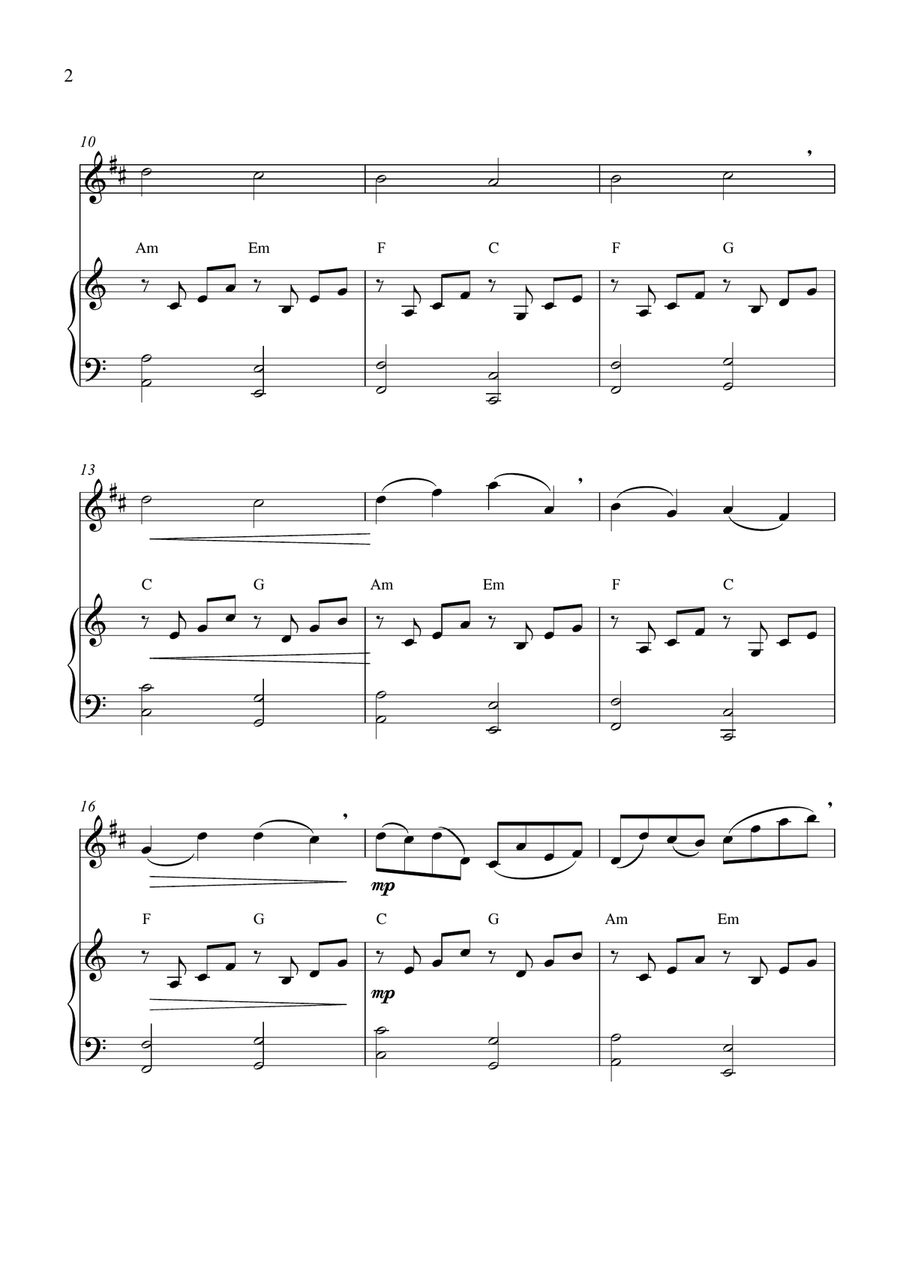 Canon in D Canon in D B-Flat Trumpet scores gallery preview page 2
