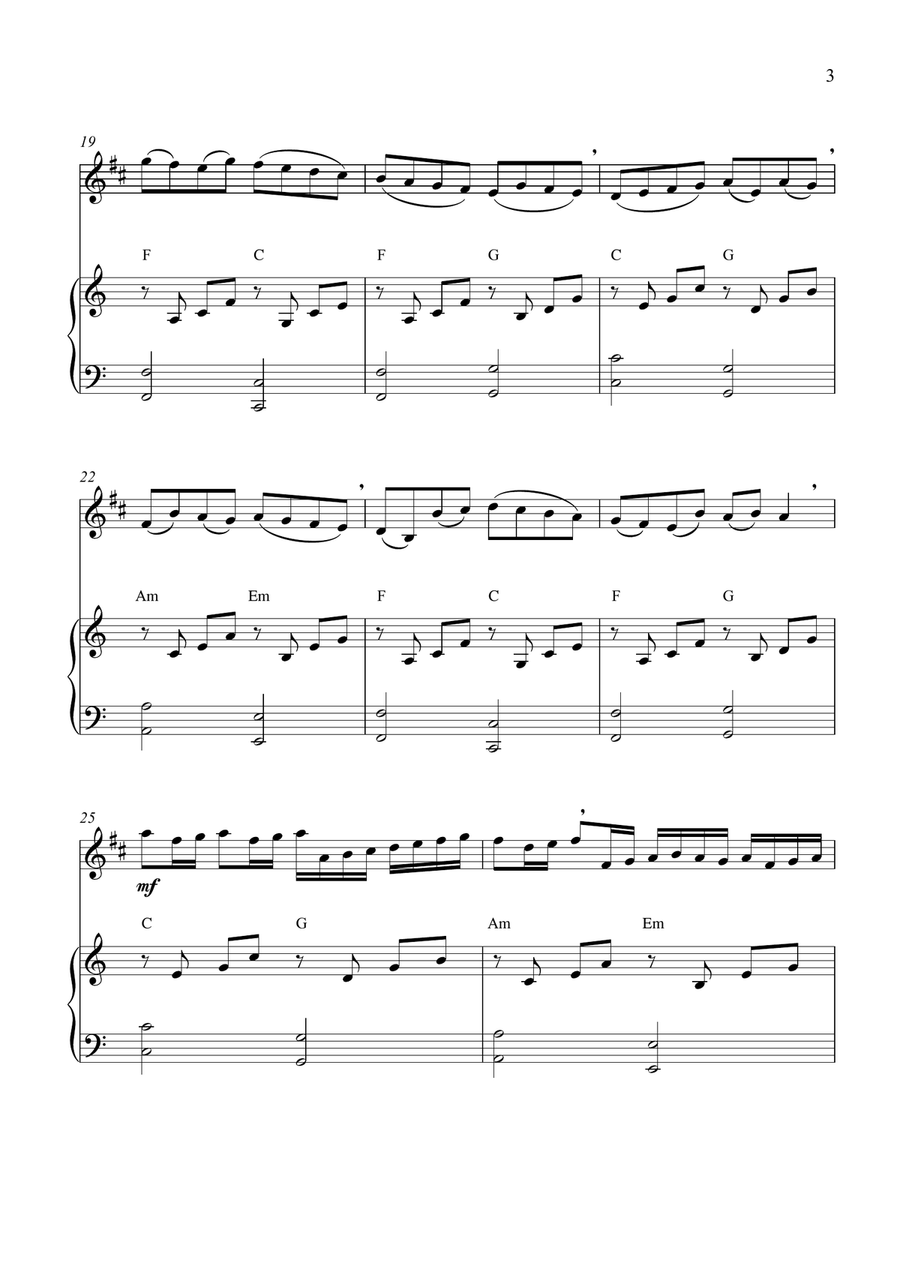 Canon in D Canon in D B-Flat Trumpet scores gallery preview page 3