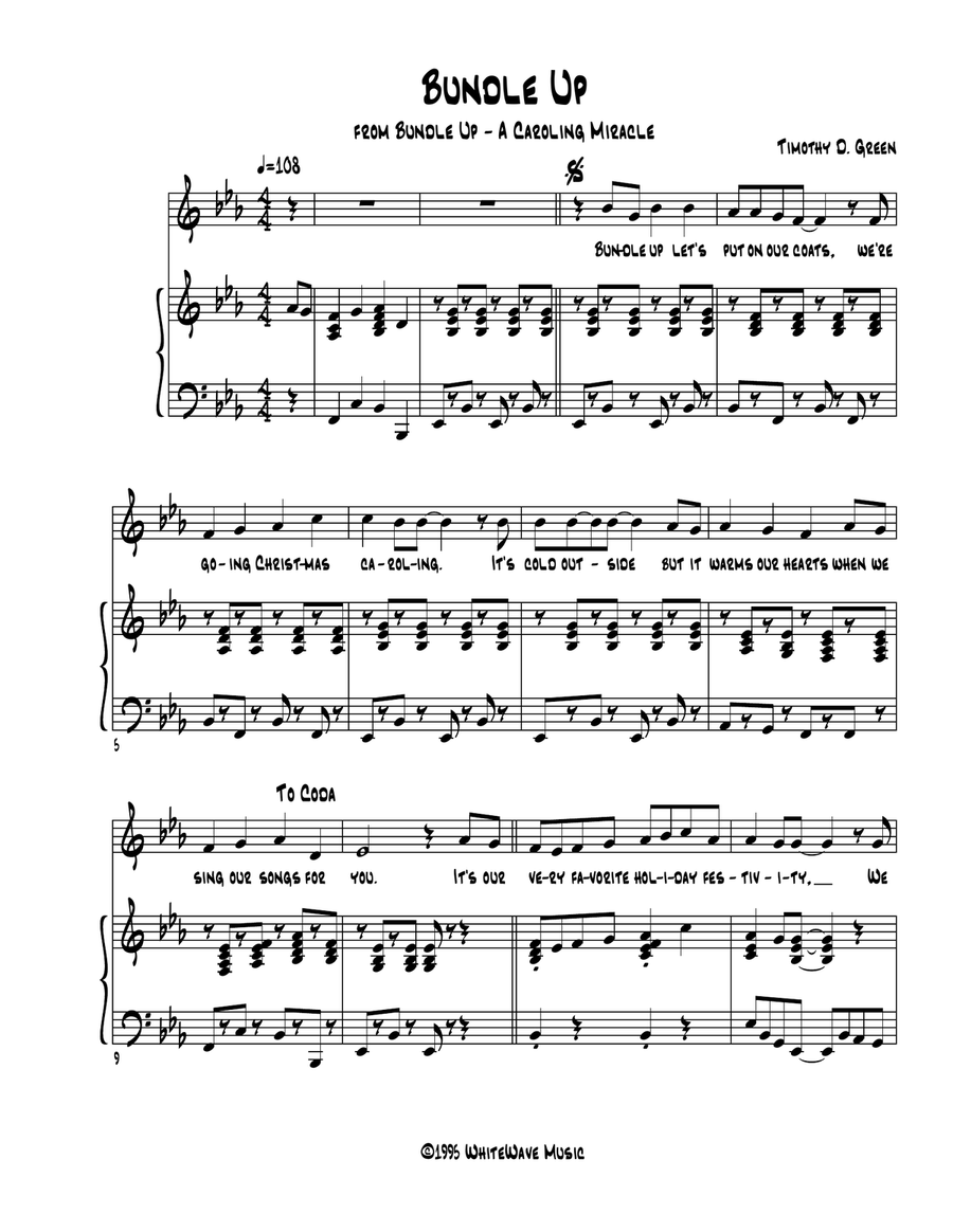 Bundle Up Bundle Up Piano, Vocal scores gallery preview page 2