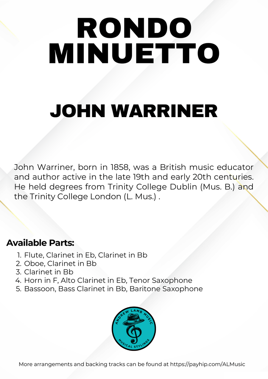 John WARRINER | Rondo Minuetto | for Wind Quintet Woodwind Quintet scores gallery preview page 3