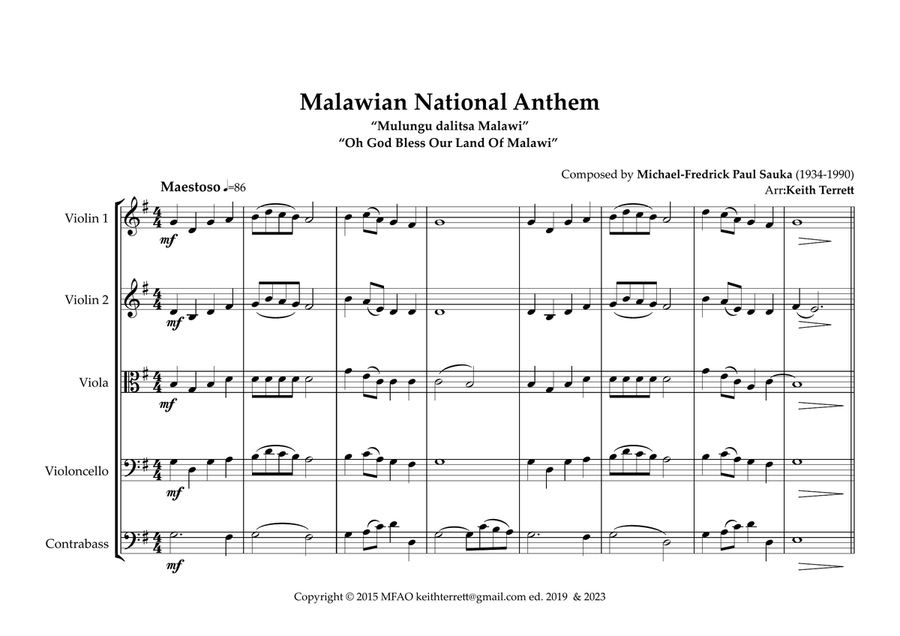Malawian National Anthem for String Orchestra (World National Anthem Series) String Orchestra scores gallery preview page 2