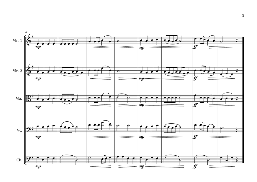 Malawian National Anthem for String Orchestra (World National Anthem Series) String Orchestra scores gallery preview page 3