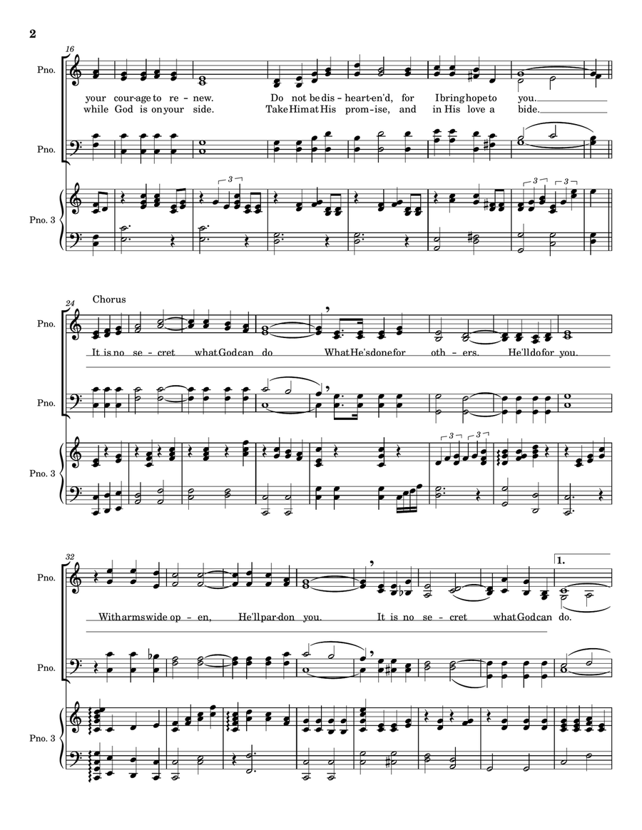 It Is No Secret (What God Can Do) 4-Part scores gallery preview page 2