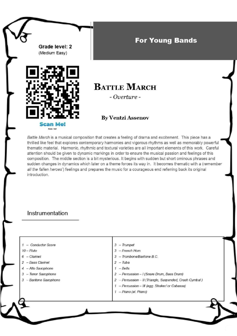 Battle March Concert Band scores gallery preview page 1