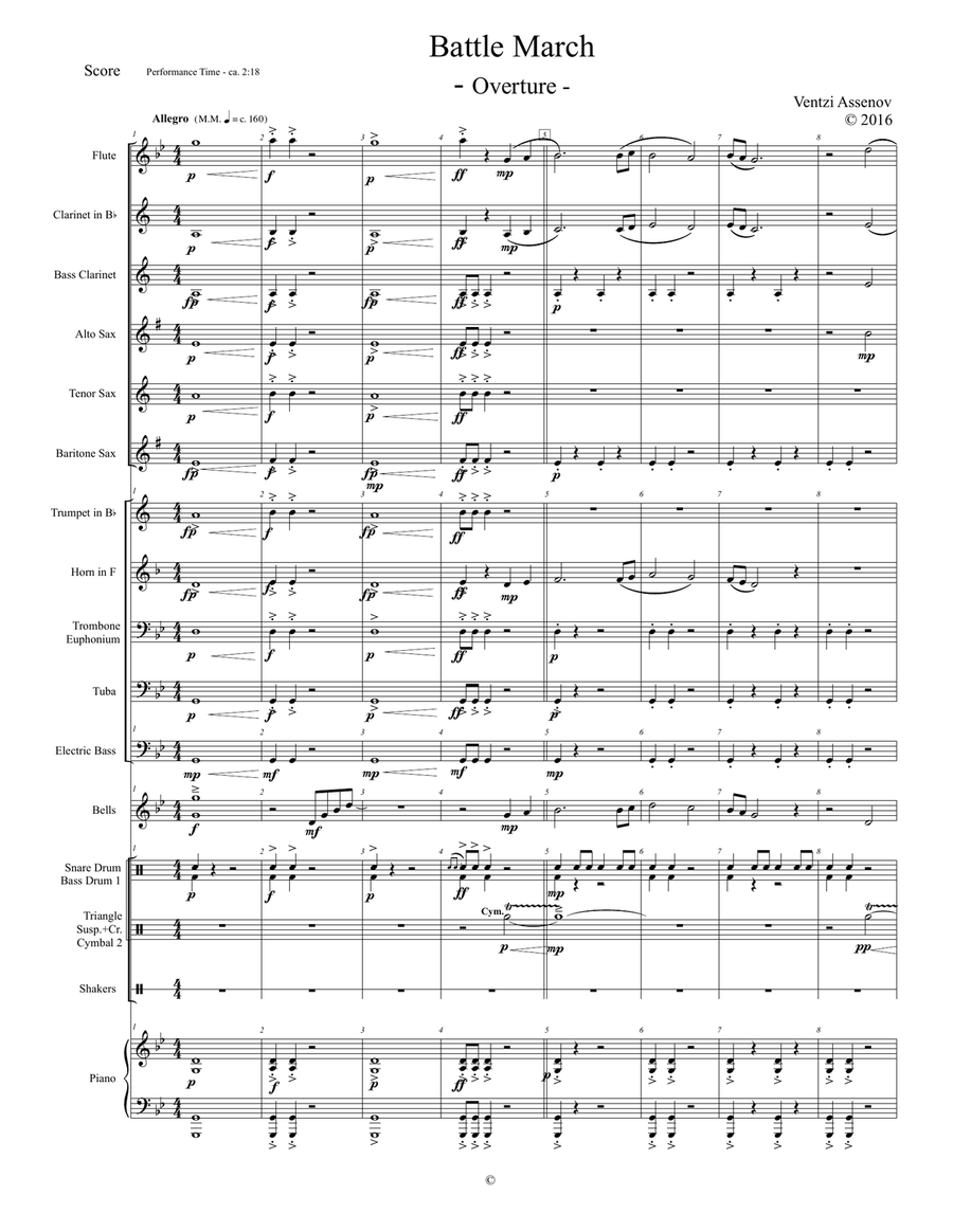 Battle March Concert Band scores gallery preview page 2