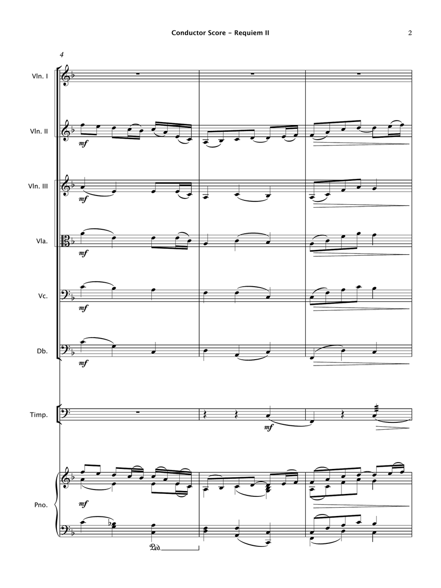 Faure Requiem II: Agnus Dei & Pie Jesu Orchestral Suite String Orchestra scores gallery preview page 4