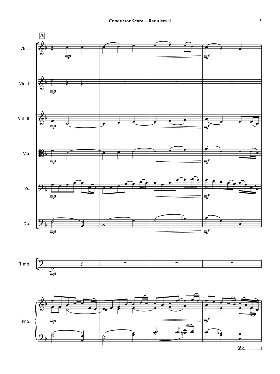 Faure Requiem II: Agnus Dei & Pie Jesu Orchestral Suite String Orchestra scores gallery preview page 5