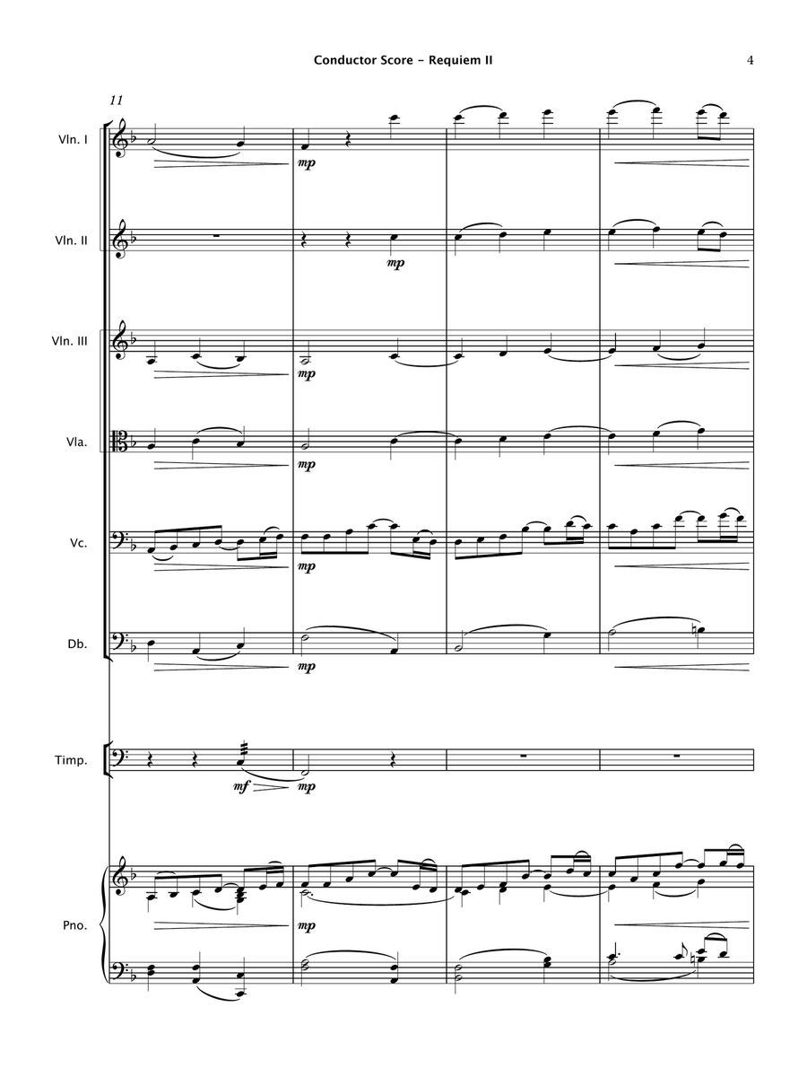Faure Requiem II: Agnus Dei & Pie Jesu Orchestral Suite String Orchestra scores gallery preview page 6