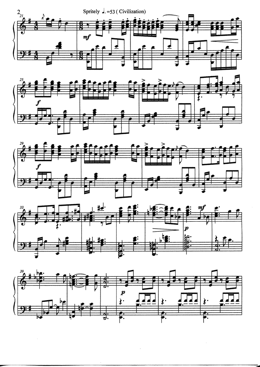 Theology / Civilization Theology / Civilization Piano Solo scores gallery preview page 2