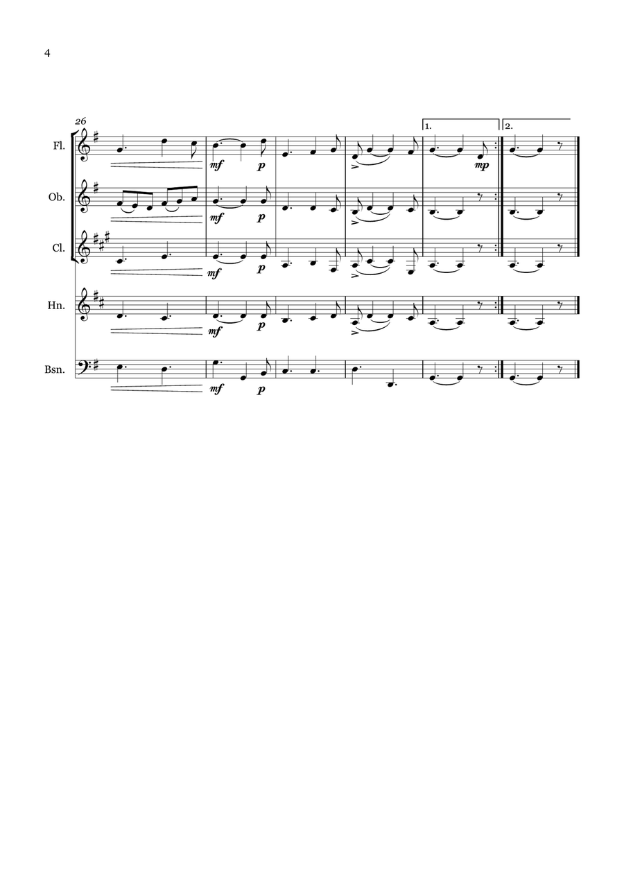The Galleons of Spain The Galleons of Spain Woodwind Quintet scores gallery preview page 4