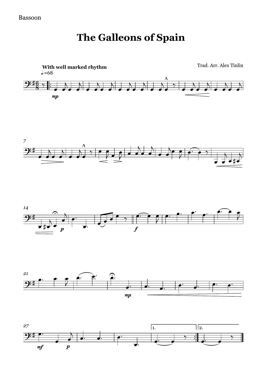 The Galleons of Spain The Galleons of Spain Woodwind Quintet scores gallery preview page 5