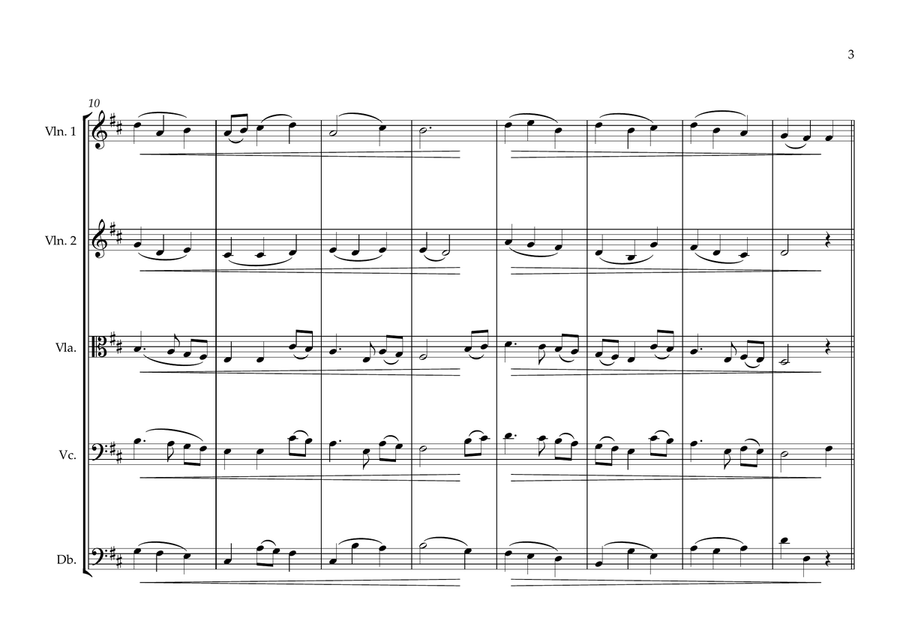 Gambian National Anthem for String Orchestra String Orchestra scores gallery preview page 3