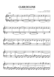 Debussy • Clair de Lune | easy piano sheet music