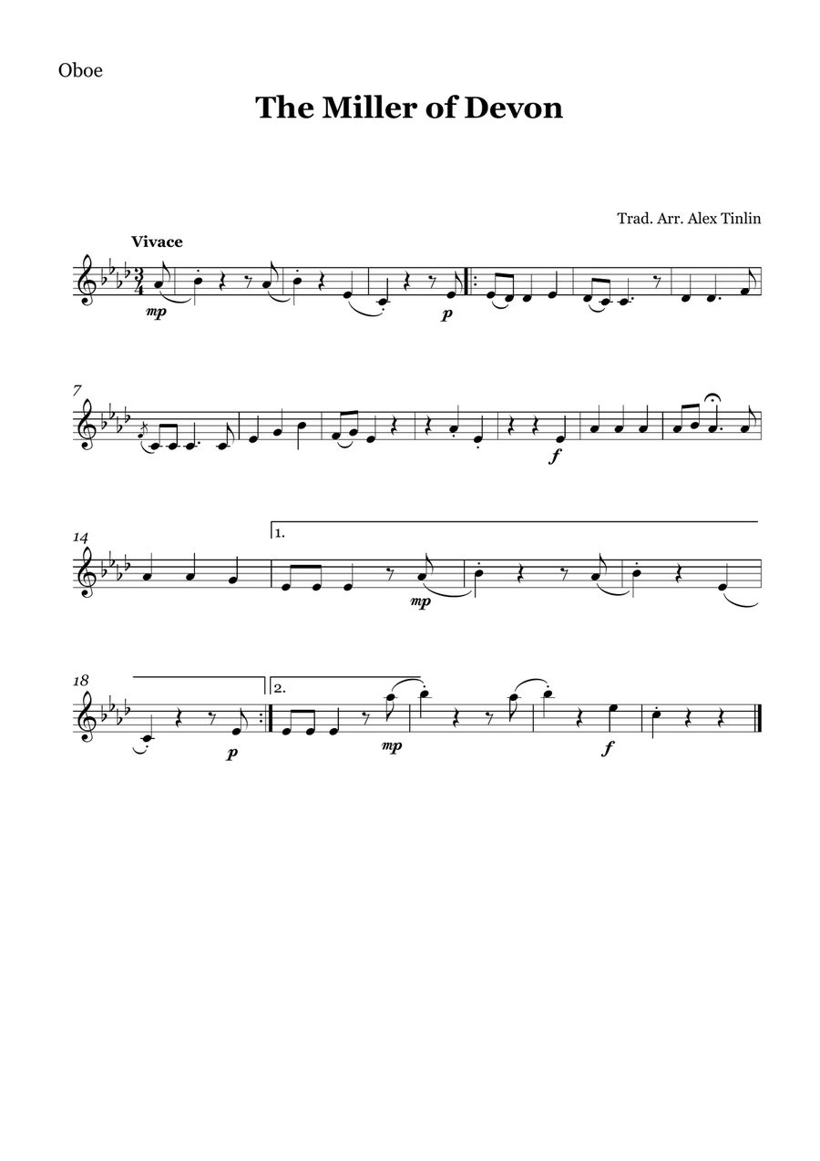 The Miller of Devon The Miller of Devon Woodwind Quartet scores gallery preview page 4