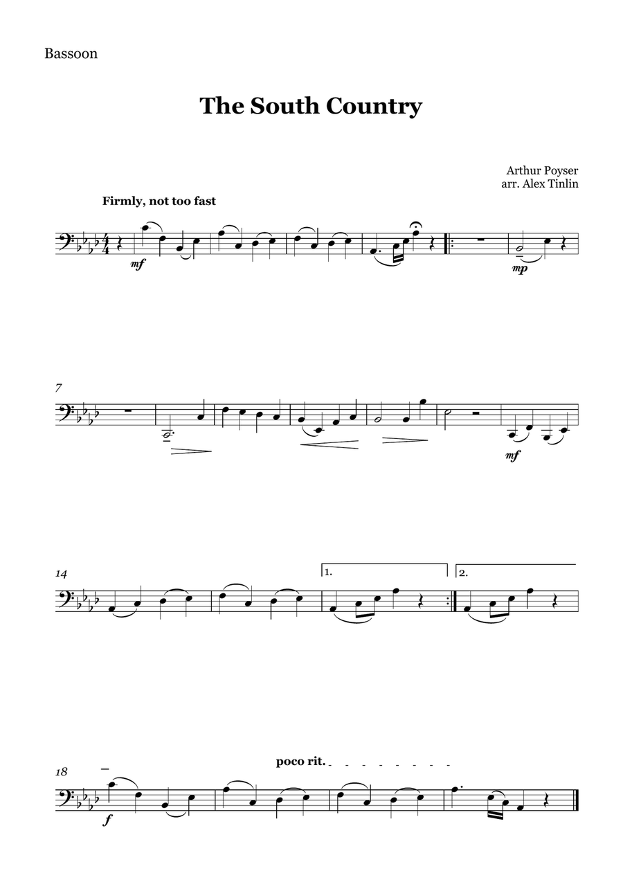 The South Country The South Country Woodwind Quartet scores gallery preview page 4