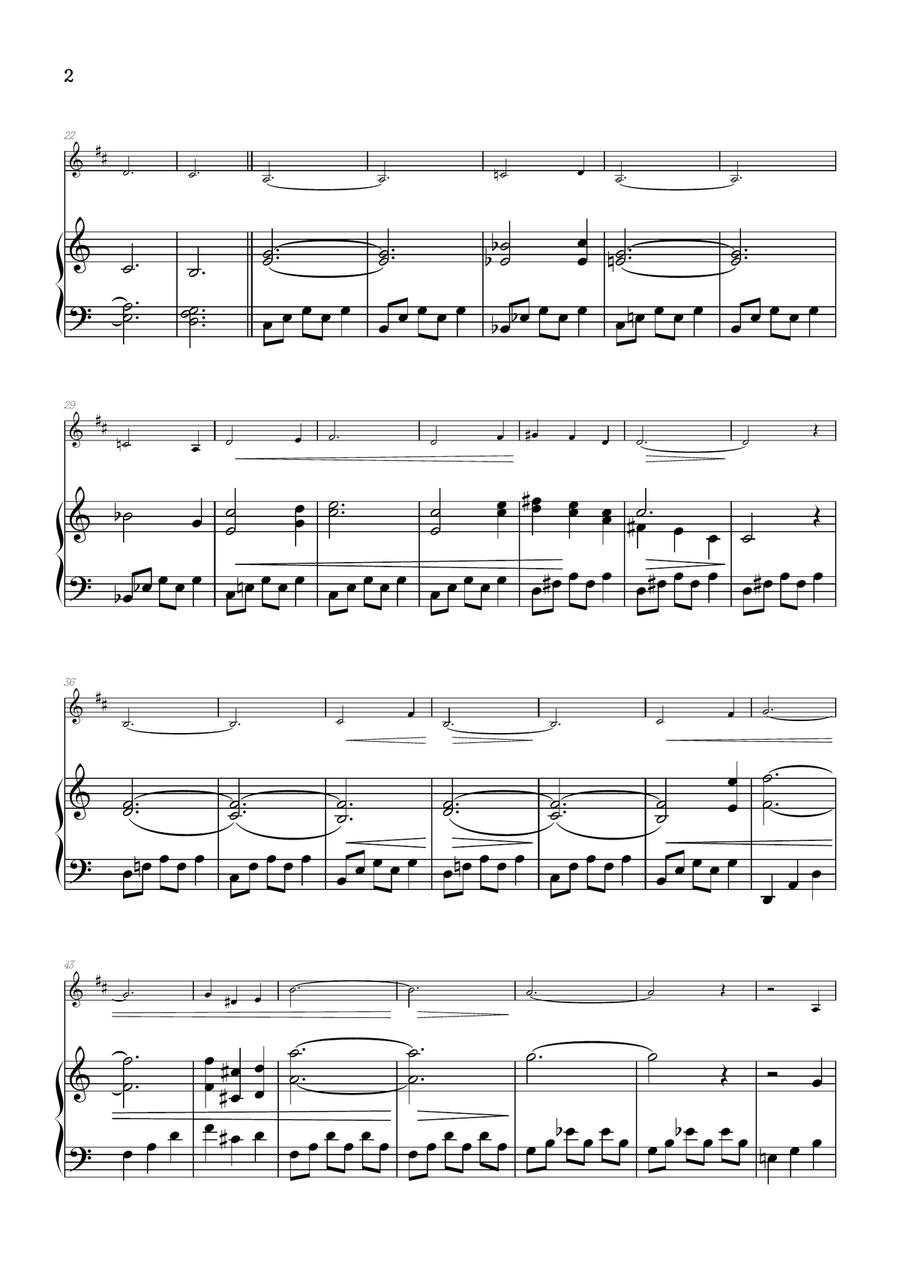 Debussy • Clair de Lune | easy clarinet sheet music with piano accompaniment B-Flat Clarinet scores gallery preview page 2