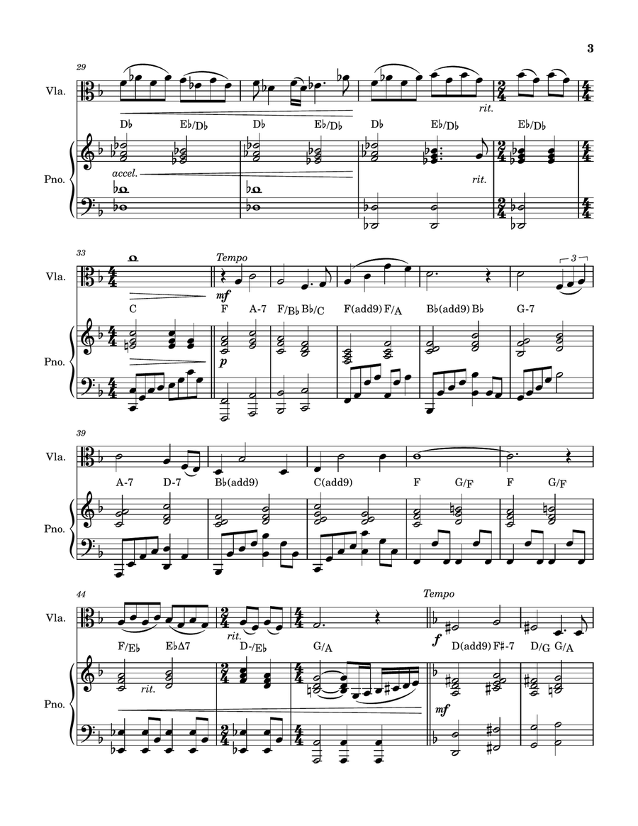 Somewhere Out There Viola scores gallery preview page 3