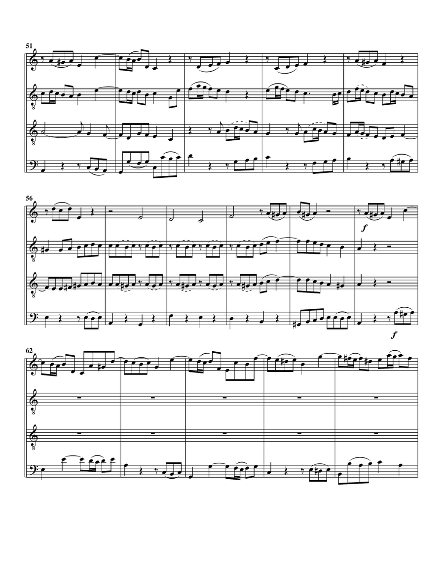 Duetto: Beruft Gott selbst from Cantata BWV 88 (arrangement for 4 recorders) (SATB)) 4-Part scores gallery preview page 5
