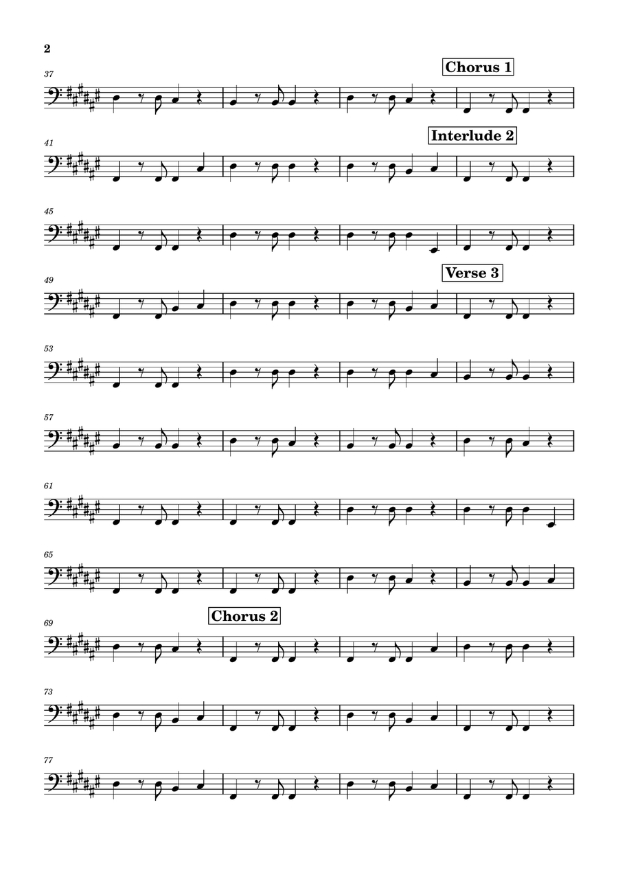 Girls Just Want To Have Fun Bass Guitar scores gallery preview page 2