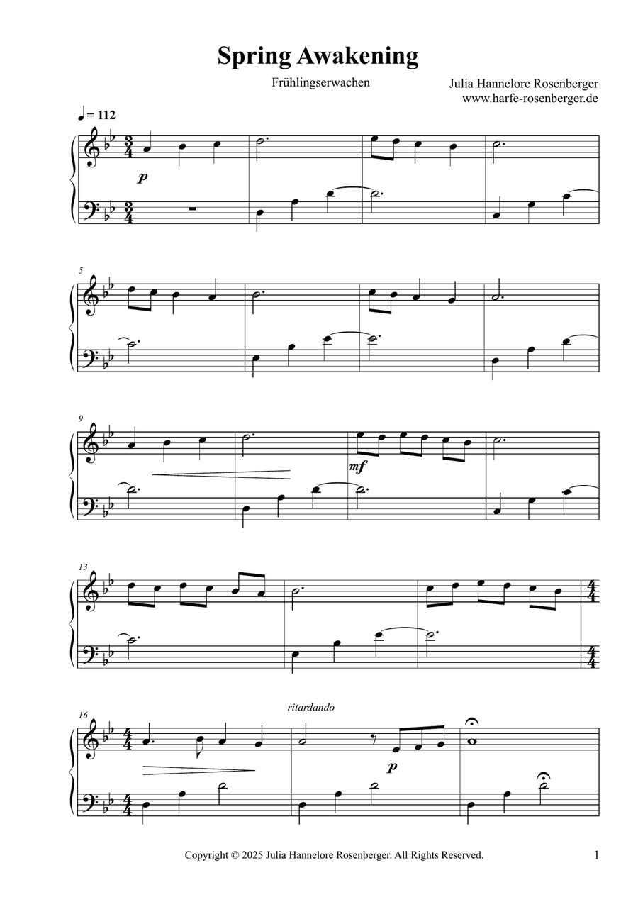 Spring Awakening Spring Awakening Celtic Harp scores gallery preview page 2