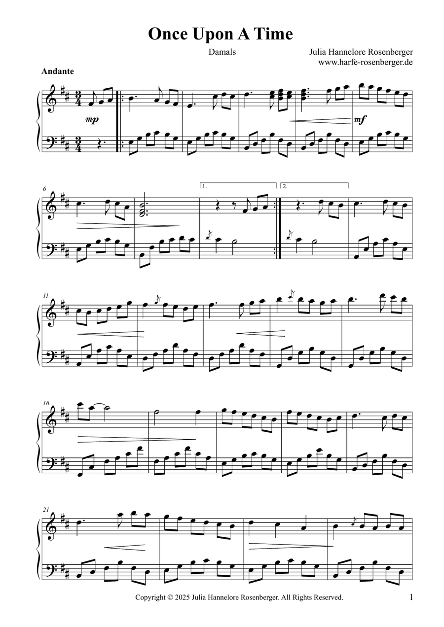 Once Upon A Time Once Upon A Time Celtic Harp scores gallery preview page 2