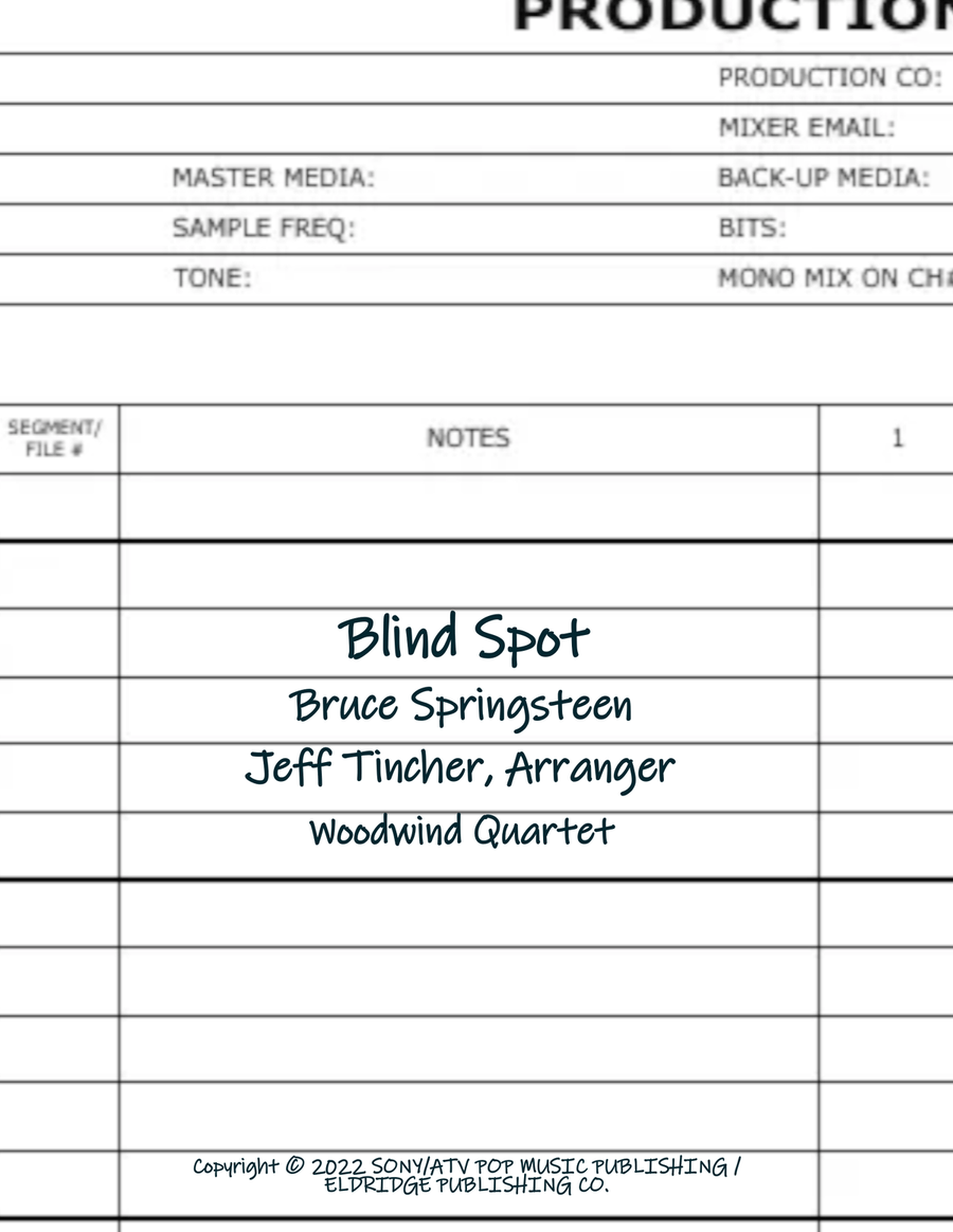 Blind Spot Blind Spot Woodwind Quartet scores gallery preview page 1