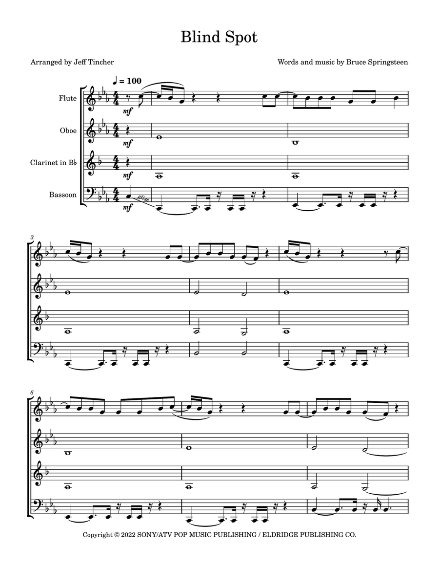 Blind Spot Blind Spot Woodwind Quartet scores gallery preview page 2