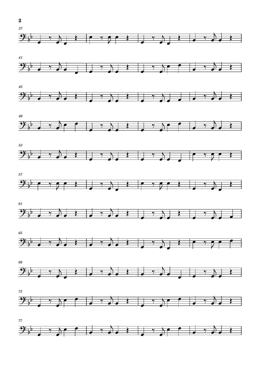 Girls Just Want To Have Fun Bass Guitar scores gallery preview page 2