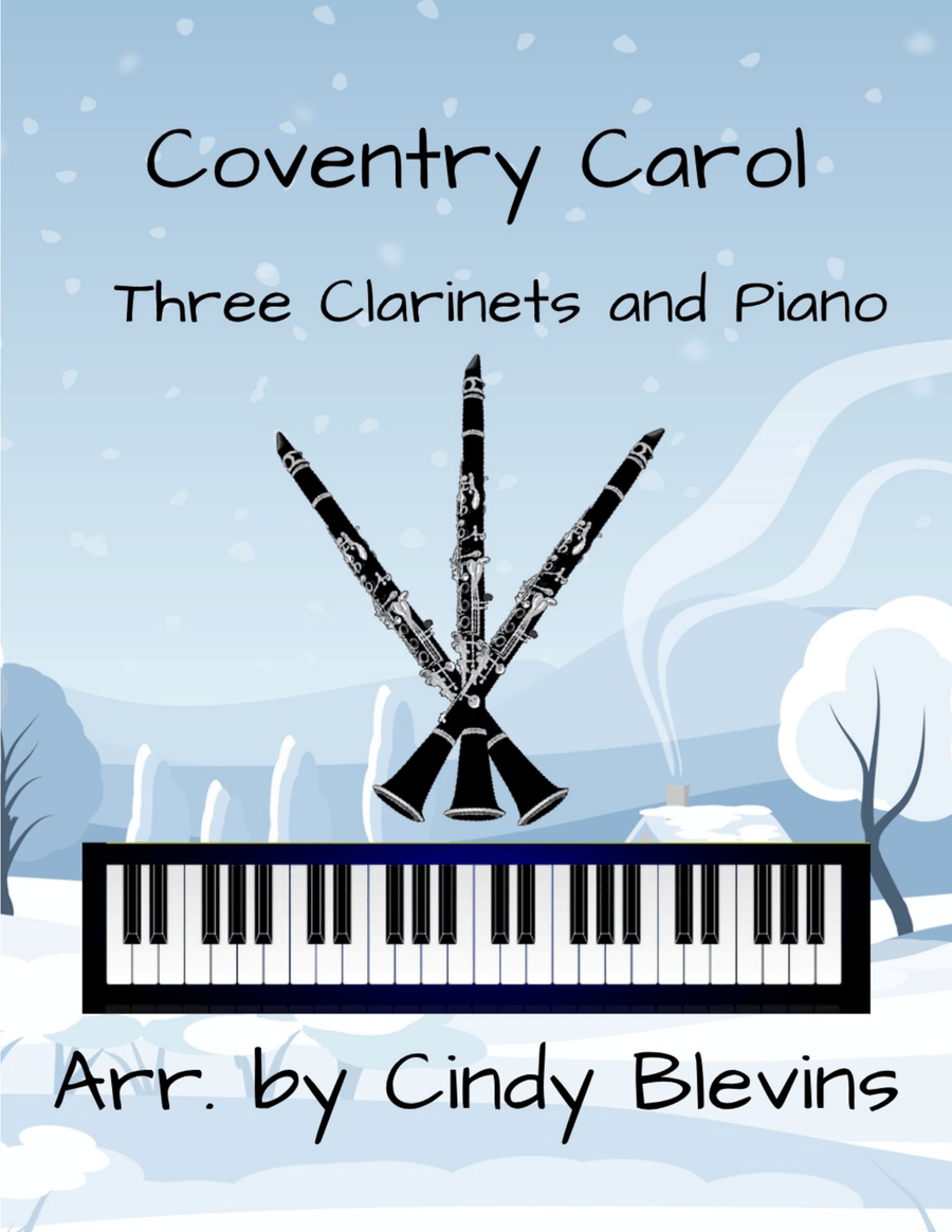 Coventry Carol, for Three Clarinets and Piano Small Ensemble scores gallery preview page 1