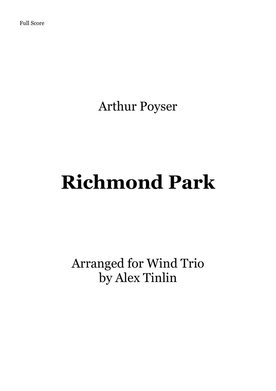 Richmond Park Richmond Park Woodwind Trio scores gallery preview page 1