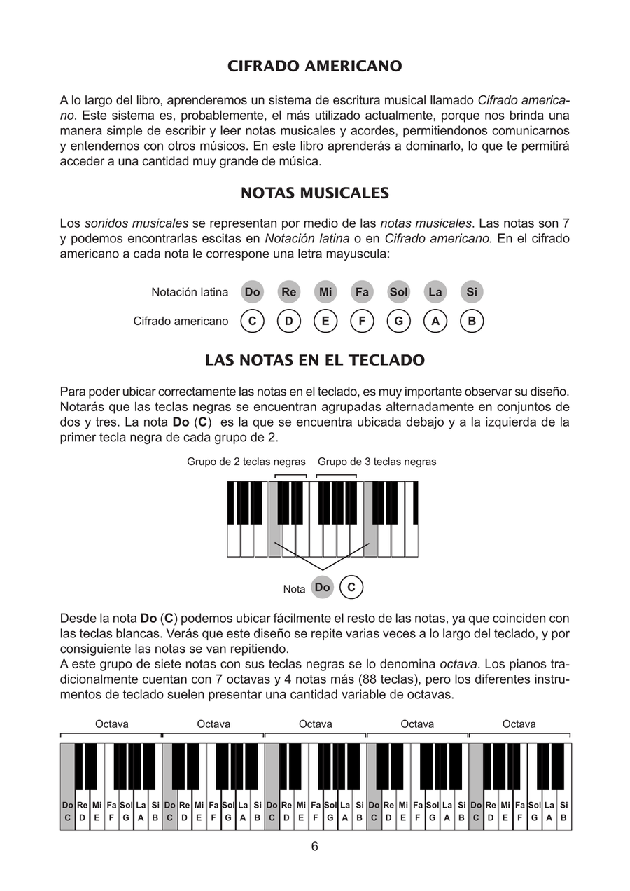 Acordes en el teclado fácil Organ Accompaniment scores gallery preview page 6