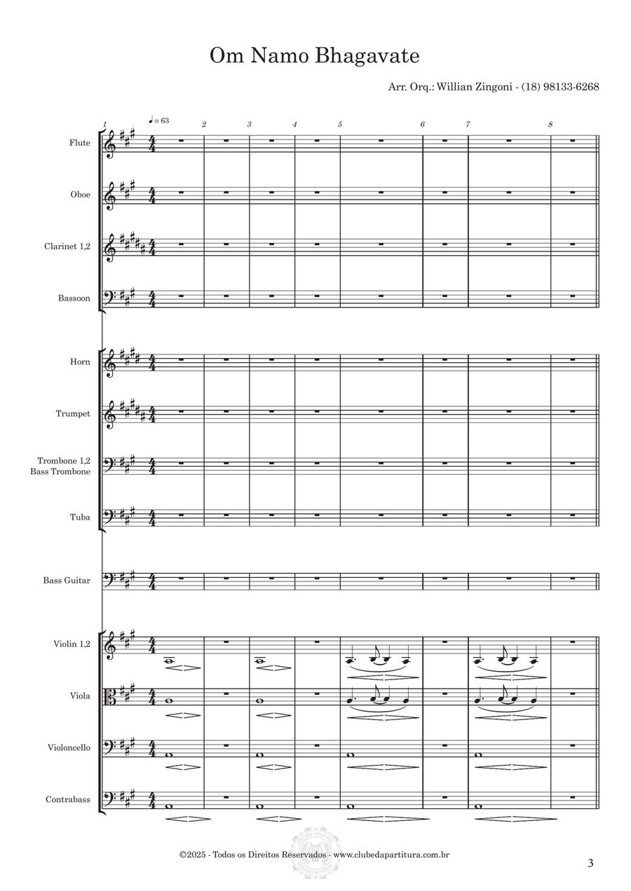 Om Namo Bhagavate Om Namo Bhagavate Full Orchestra scores gallery preview page 3