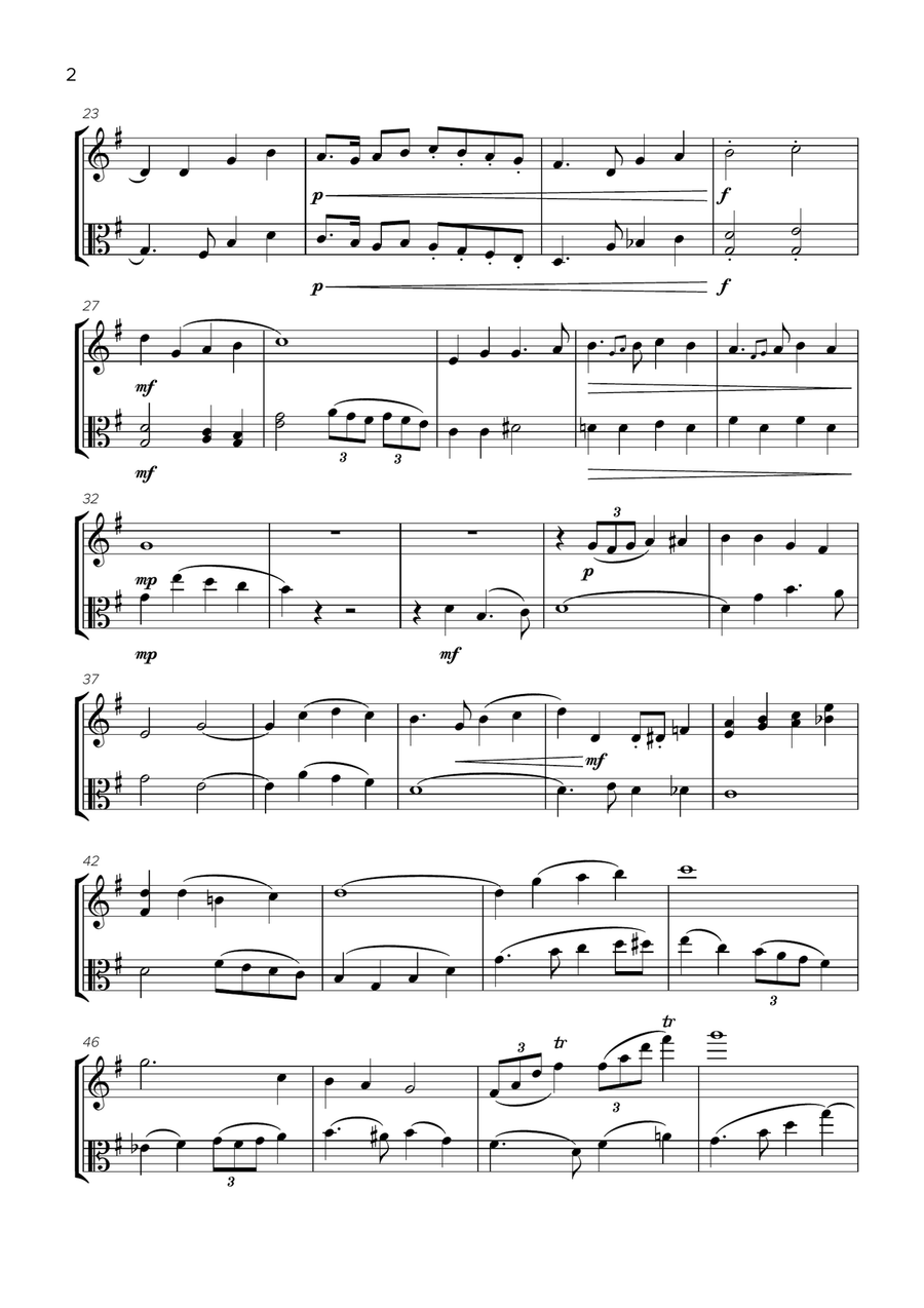 Because He Lives String Duet scores gallery preview page 2