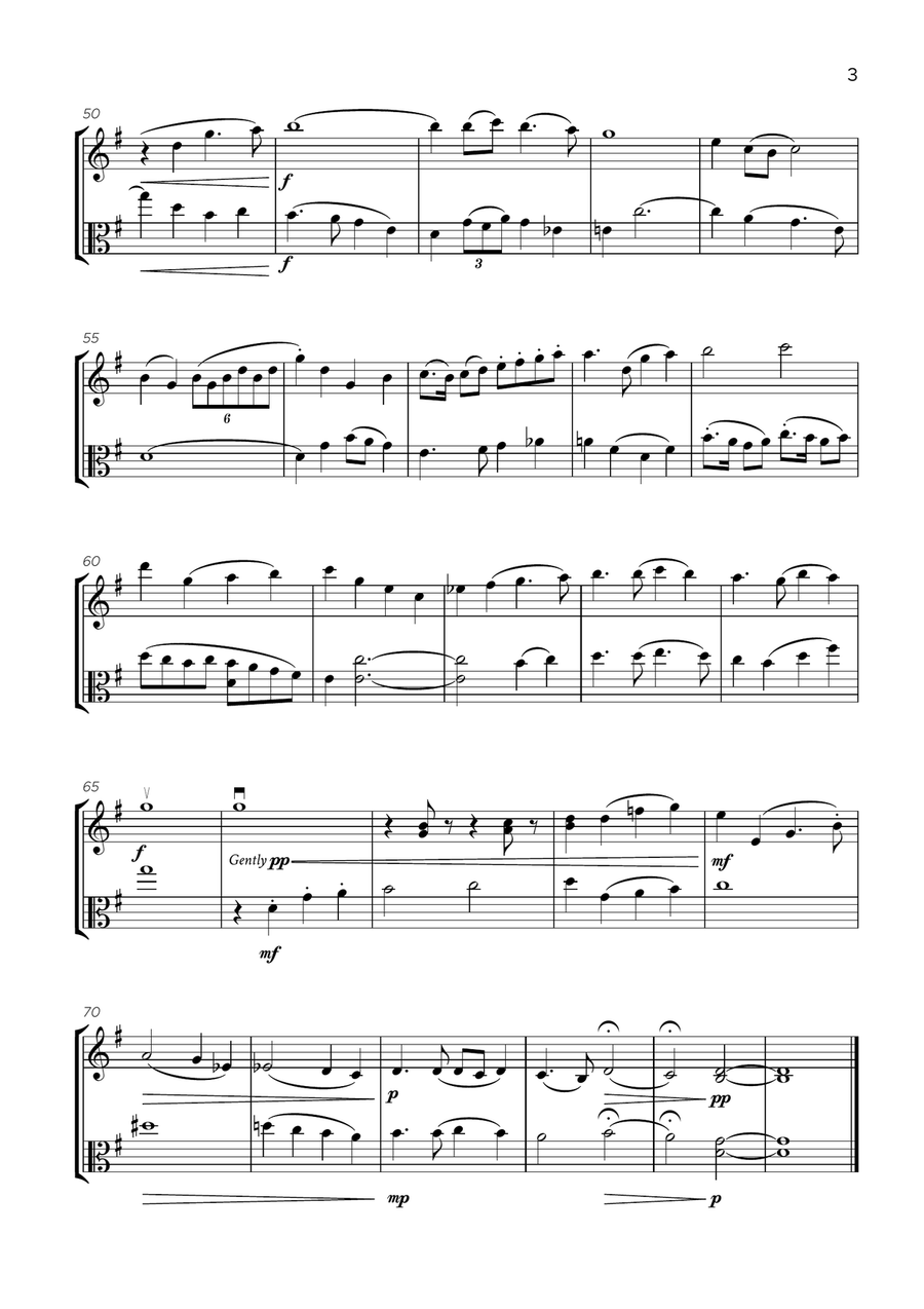 Because He Lives String Duet scores gallery preview page 3