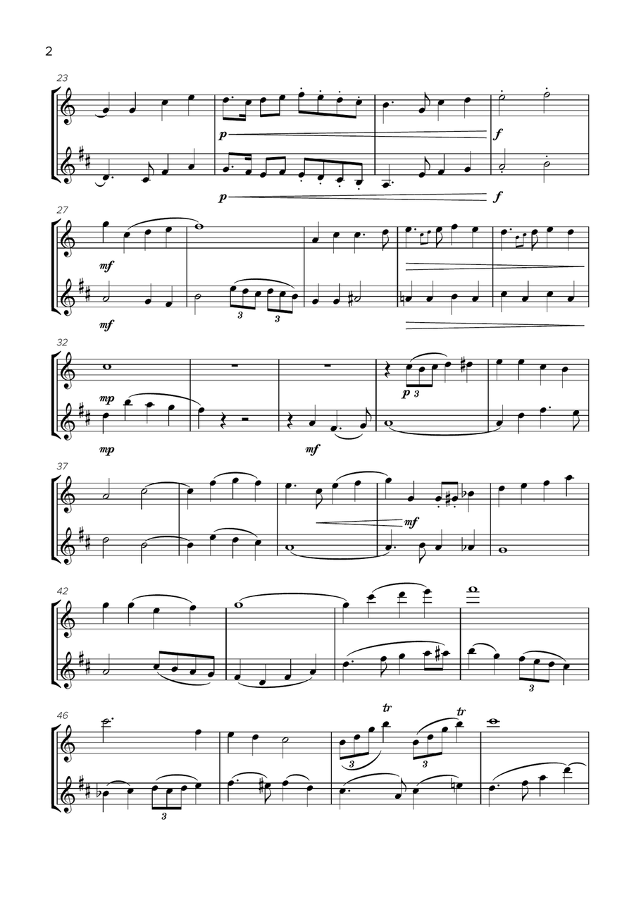 Because He Lives Woodwind Duet scores gallery preview page 2