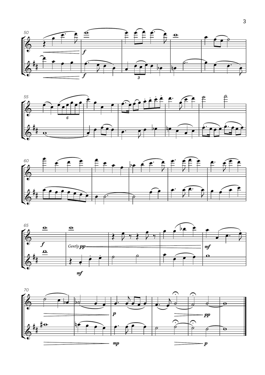 Because He Lives Woodwind Duet scores gallery preview page 3