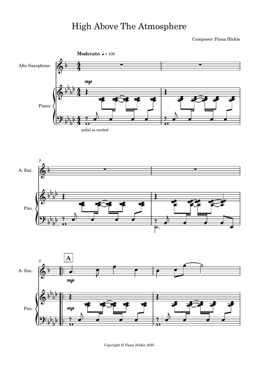 High Above the Atmosphere Chamber Music scores gallery preview page 2