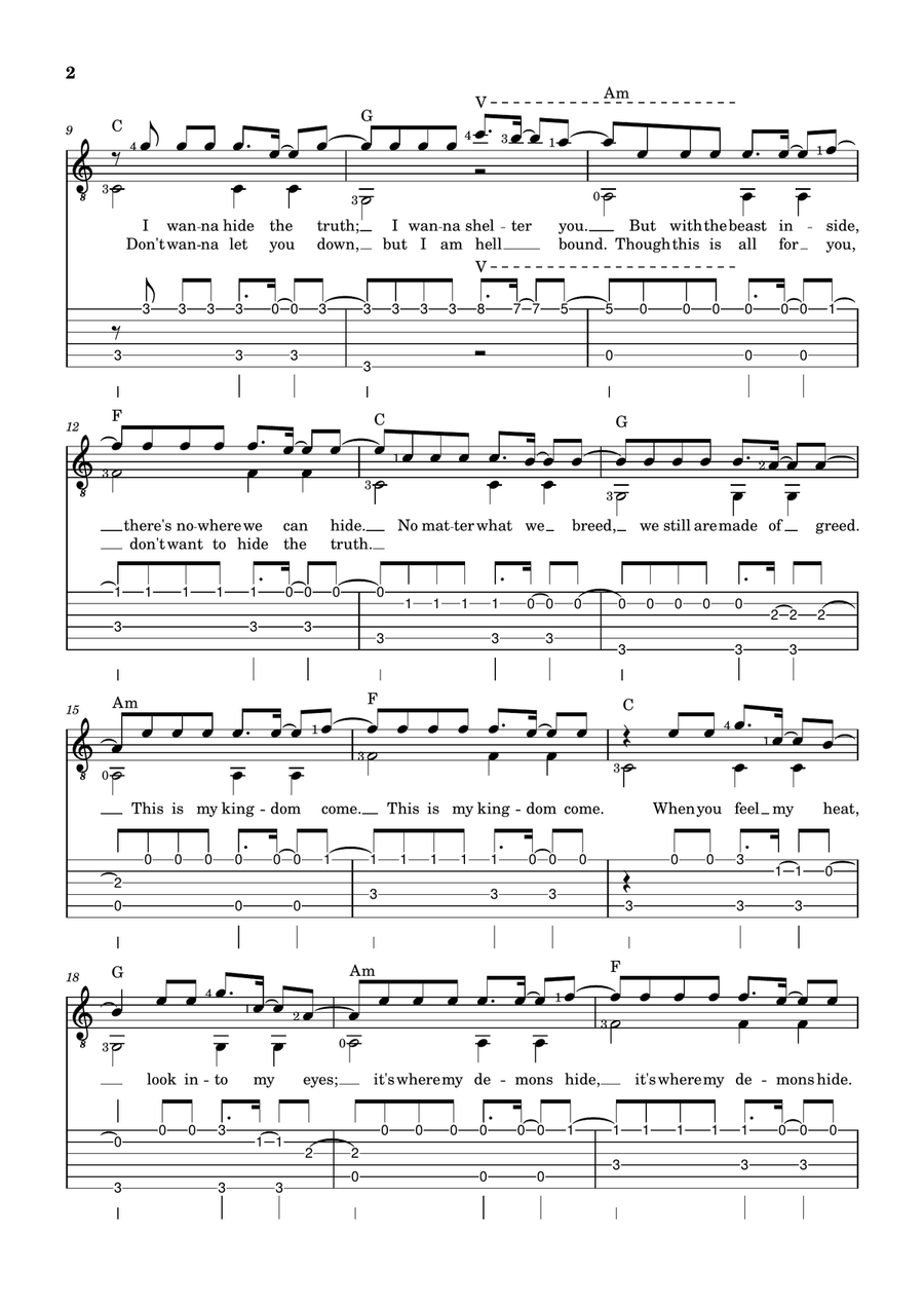 Demons Demons Acoustic Guitar scores gallery preview page 2