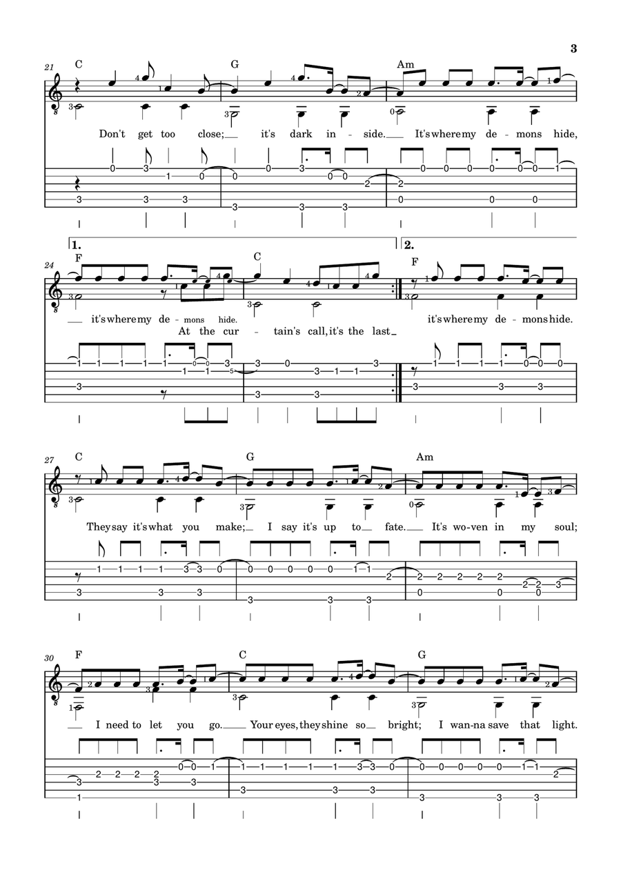 Demons Demons Acoustic Guitar scores gallery preview page 3